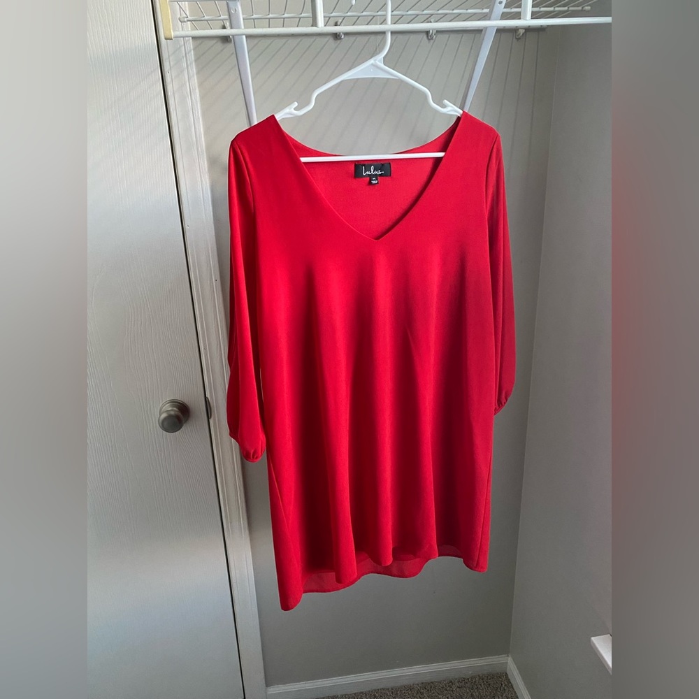 Lulus Red Mini Dress Size Medium